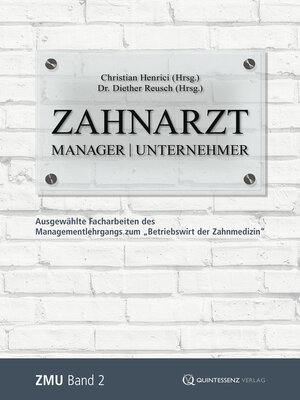 cover image of Zahnarzt | Manager | Unternehmer